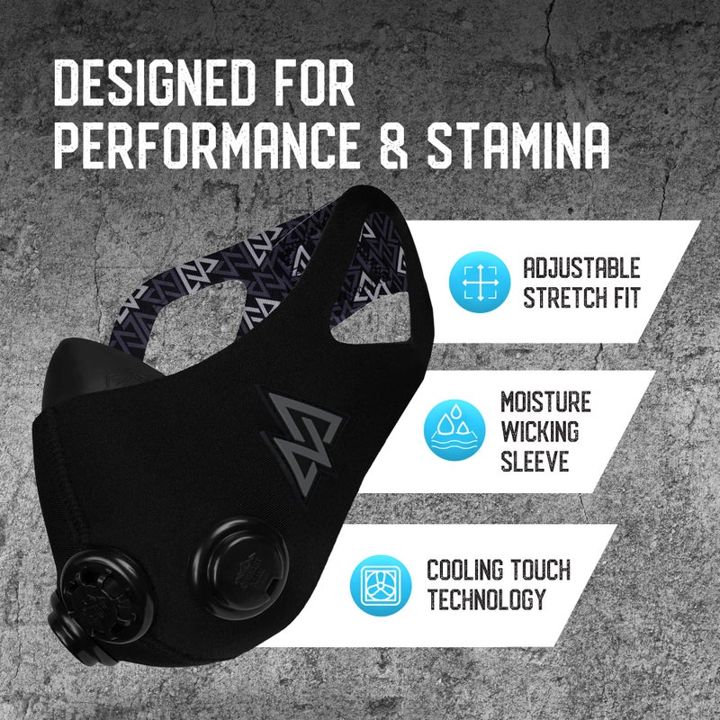 TRAININGMASK 2.0 - Elevation Training Mask for High Altitude Endurance & Breathing Workouts - Ideal for Running & Cardio (Large  Blackout) - Image 2